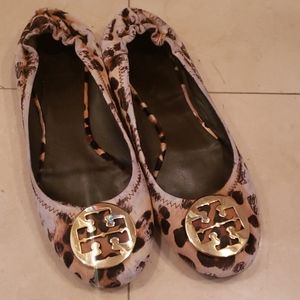 Tory Burch leopard print flats size 10.5